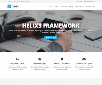 Helix3 - бесплатный универсальный шаблон для Joomla